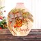 Stony Creek 7.5 Inch Holiday Bells Pre-Lit Glass Vase Christmas Lighted Glass Accent , Electric Plug In
